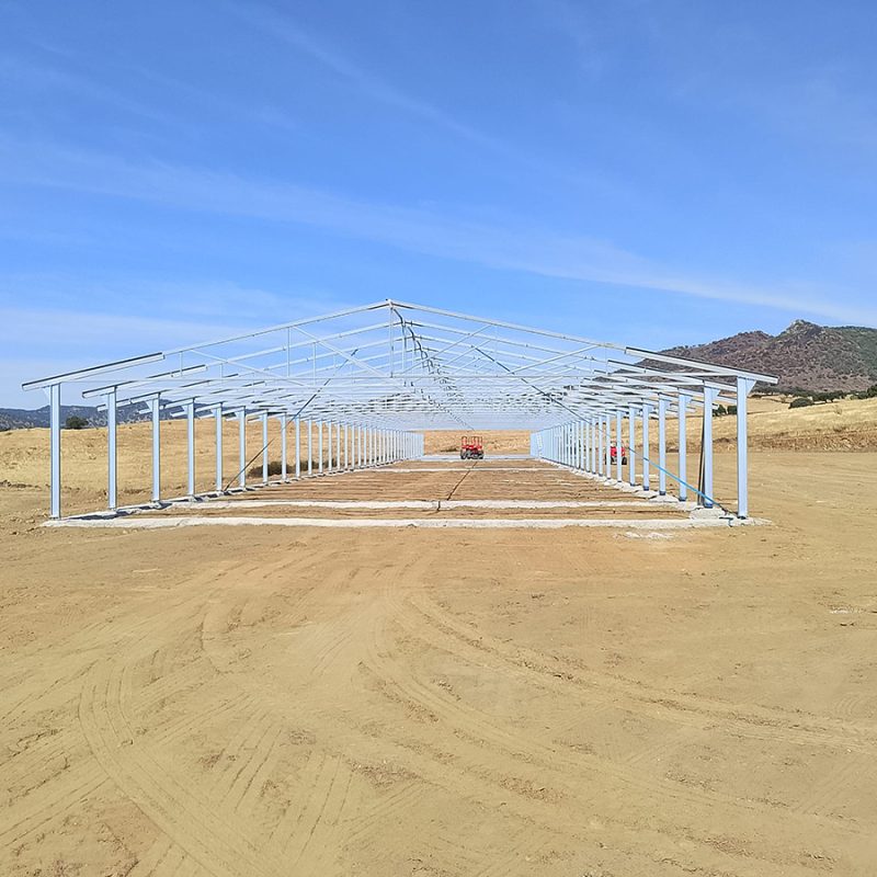 Estructura de nave avícola en Badajoz, Extremadura.